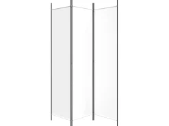 Biombo - Divisória com 3 painéis 150x200 cm tecido branco PT288213
