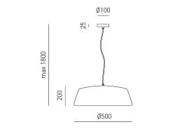 Blanca - Luminária pendente de níquel 1XE27 max 1X60W IP20 - Luminária de teto com design moderno em alumínio - Soquete E27