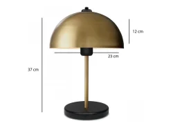 Candeeiro de mesa amarelo em forma de cogumelo 38cm PAULE