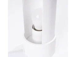 Candeeiro de mesa Torow minimalista, aço - 1 fontes de luz 3000K - L.10 x H.21 cm - branco