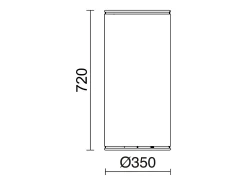 Candeeiro de pé estilo moderno AKIRO - Largura 35 x Altura 72 cm - 2X T8 LED - 9W 3K - IP20 - on&off - cabo de 2 m - preto - Aço e linho - saco