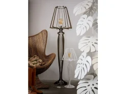 Candeeiro de pé Minerva Ø38x166 cm em ferro estilo reticulado Design moderno com interruptor de pé Ligação E27 Fabricado em Itália Ouro