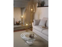 Candeeiro de pé Minerva Ø38x166 cm em ferro estilo reticulado Design moderno com interruptor de pé Ligação E27 Fabricado em Itália Lama