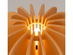 Candeeiro de pé Mula moderno, feltro/aço - 1 lichtbronnen - L.45 x H.134 cm - amarelo/preto