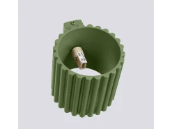 Candeeiro De Parede Aura Minimalista, Alumínio - 1 Lichtbronnen - L.10 X H.10 Cm - Verde Oliva