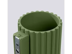 Candeeiro De Parede Aura Minimalista, Alumínio - 1 Lichtbronnen - L.10 X H.10 Cm - Verde Oliva