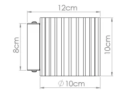 Candeeiro De Parede Aura Minimalista, Alumínio - 1 Lichtbronnen - L.10 X H.10 Cm - Branco