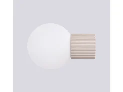 Candeeiro De Parede Halo Moderno, Alumínio/Vidro - 1 Lichtbronnen - L.12 X H.12 Cm - Cinza