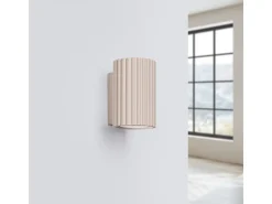 Candeeiro De Parede Karbon Minimalista, Alumínio - 1 Lichtbronnen - L.6.5 X H.10 Cm - Cinza-Claro