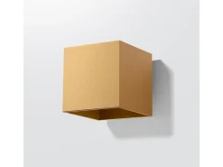 Candeeiro De Parede Quad Minimalista, Aço - 1 Lichtbronnen - L.10 X H.10 Cm - Dourado
