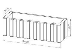 Candeeiro de parede Rigata moderno, cerâmica - 1 lichtbronnen - L.34 x H.10 cm - branco