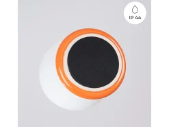Candeeiro de parede Zori minimalista, cerâmica vidrada/vidro - 1 lichtbronnen - L.12 x H.12 cm - laranja
