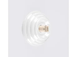 Candeeiro de parede Zori minimalista, cerâmica vidrada/vidro - 1 lichtbronnen - L.12 x H.12 cm - branco