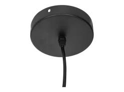 Candeeiro de Suspensão Preto em Metal com Design em Fio D 19 cm Moderno