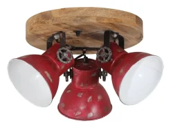Candeeiro de teto 25 W 35x35x25 cm E27 vermelho desgastado PT178721