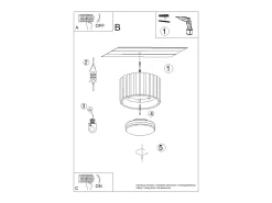 Candeeiro De Teto Aura Minimalista, Alumínio - 1 Lichtbronnen - L.10 X H.10 Cm - Preto