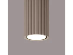 Candeeiro De Teto Karbon Minimalista, Alumínio - 1 Lichtbronnen - L.6.5 X H.60 Cm - Cinza-Claro