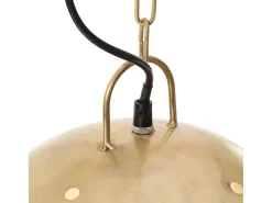 Candeeiro Suspenso Industrial Redondo em Bronze com Lâmpada E27 de 25W