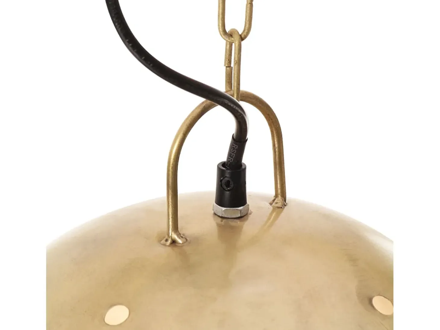 Candeeiro Suspenso Industrial Redondo em Bronze com Lâmpada E27 de 25W