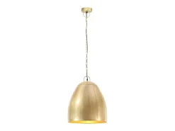 Candeeiro Suspenso Industrial Redondo em Bronze com Lâmpada E27 de 25W