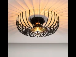 Candeeiro suspenso preto em metal LINDA - Estilo Moderno Chic