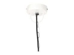 Candeeiro Suspenso Redondo 25W E27 Branco - Elegância e Estilo Industrial