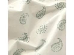 Capa de edredão 100% algodão percal orgânico Sari Ecume verde c.