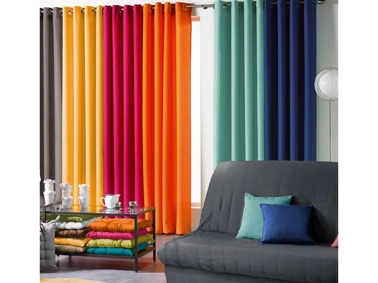 Capa de Sofá-Cama Acolchoada "Essentiel" Betão 120x140cm