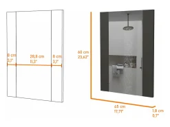 Casa de banho Mirror Madrid, com forma rectangular