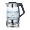 Chaleira elétrica Severin WK 3479 em aço inoxidável escovado com 5 programas de infusão pré-definidos e temperatura variável