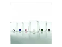 Conjunto de 6 copos de borosilicato Bilia Tumbler Zafferano Cores Sortidas