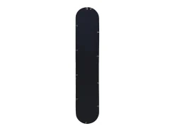 Conjunto de 3 espelhos ovais em metal - C.23 x A.120 cm - Preto - JAYLEN