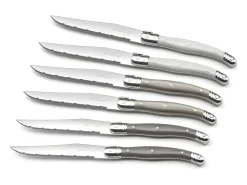 Conjunto de 6 facas de carne Laguiole Tradition - Cores sortidas