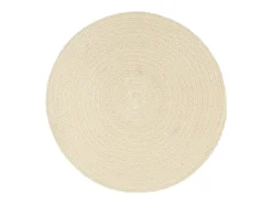 Conjunto de 6 Individuais de Mesa em Algodão 38 cm - Estilo Artesanal Natural