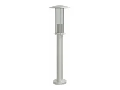 Conjunto de 3 luminárias de chão prateadas para exterior 60 cm aço inoxidável Prata 02_0042560