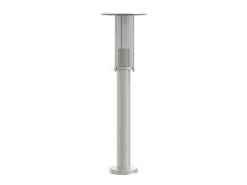 Conjunto de 3 luminárias de chão prateadas para exterior 60 cm aço inoxidável Prata 02_0042560