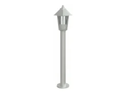 Conjunto de 3 luminárias de chão para exterior prateadas 80 cm aço inoxidável Prata 02_0042561