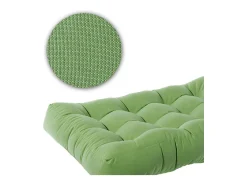 Conjunto de almofadas de paletes verde 120x80x15 flocken