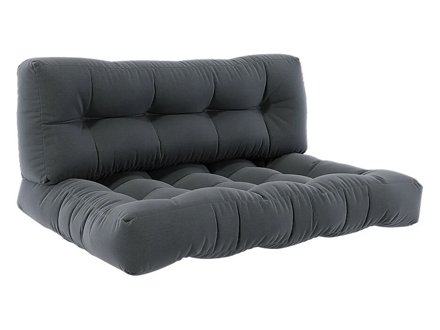 Conjunto de almofadas de paletes antracite 120x15x80 flocken