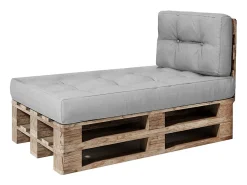 Conjunto de almofadas de paletes cinza 120x80x15
