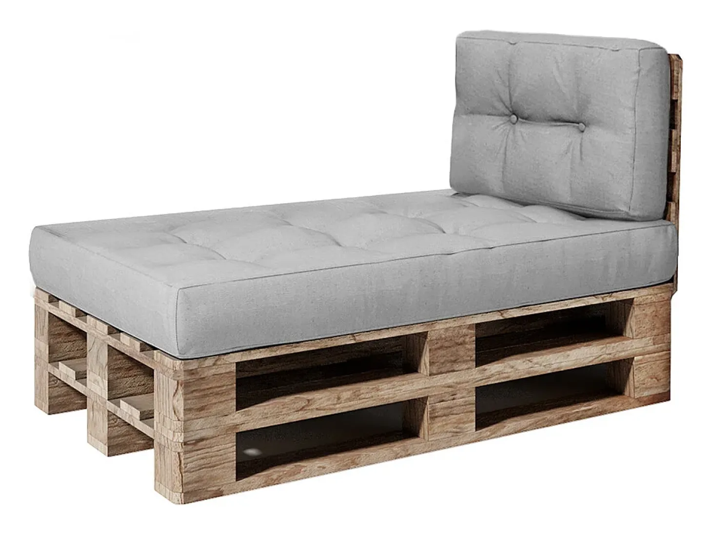 Conjunto de almofadas de paletes cinza 120x80x15