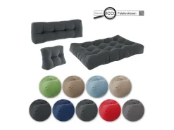 Conjunto de almofadas de paletes antracite 120x15x80 flocken