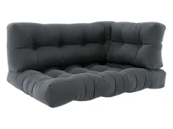 Conjunto de almofadas de paletes antracite 120x15x80 flocken