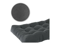 Conjunto de almofadas de paletes antracite 120x80x15 flocken