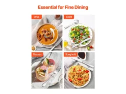 Conjunto de Talheres Conjunto de Talheres em Aço Inoxidável com 30 Peças para 6 Pessoas, Serviço de Cozinha.