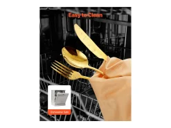 Conjunto de Talheres SucceBuy Conjunto de Talheres em Aço Inoxidável com 60 Peças para 12 Pessoas, Serviço de Cozinha.