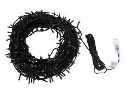 Cordão de luzes c/ 400 LEDs int/ext 40m branco frio