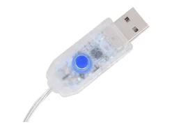 Cortina iluminação c/ estrelas 200 LEDs 8 funções azul