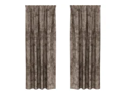 Cortinas de Veludo Cappuccino com Ilhós - 2 Peças de 225 x 140 cm para Sala e Quarto