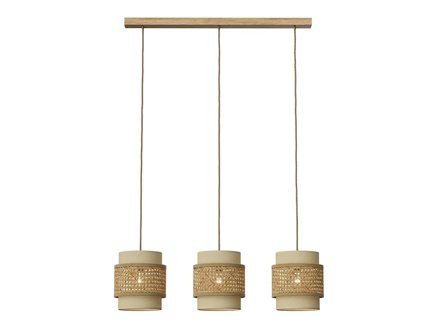 3er Pendelleuchte creme 70x70x120 morten
